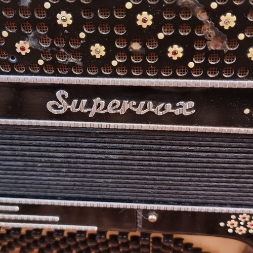 417 - Super Star Lot: A unique Ranco Antonio Supervox 120 Bass Accordion with lined hard carry case. This ... 