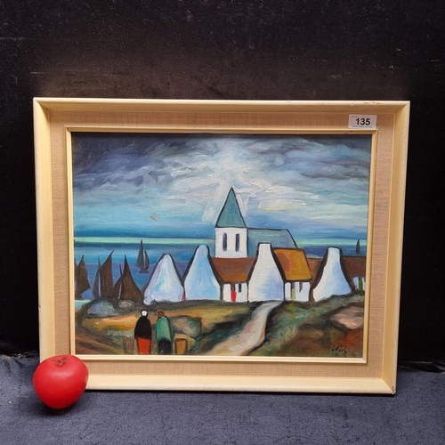 135 - Star Lot: An original oil on board painting after the renowned Irish artist Markey Robinson. Titled ... 