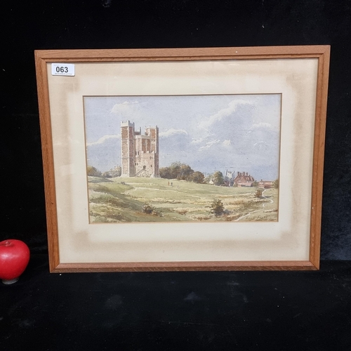 63 - A serene original watercolour and pencil on paper painting. Features the 'Orford Castle'. Rendered i... 