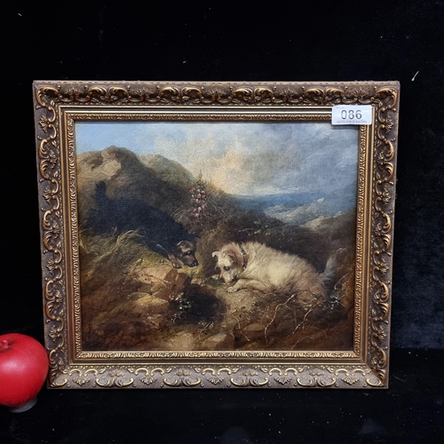 86 - Star Lot: A very fine 19th century antique oil on canvas painting after George Armfield (British, b.... 