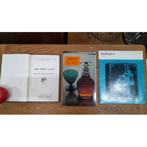 624 - Set of three books on Irish glass: 