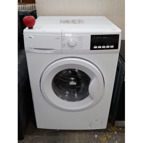 628 - Logik almost new washing machine, model L914WM20, 220-240V, 50Hz, 10A, 1400rpm, 2200W. Manufactured ... 