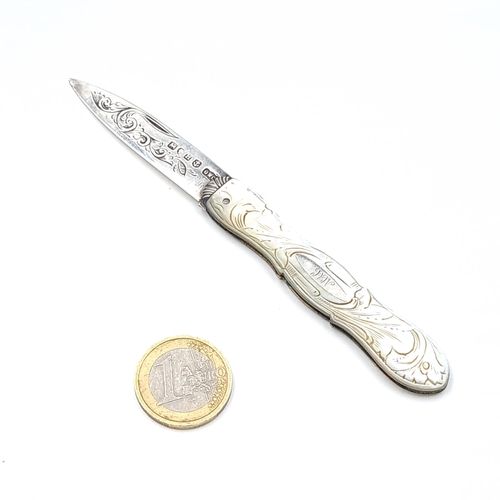 545 - A fine example of a silver bladed pen knife circa. 1856 by George Wheler. Birmingham.