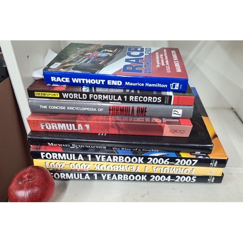 724 - Eight Formula 1 books, including 