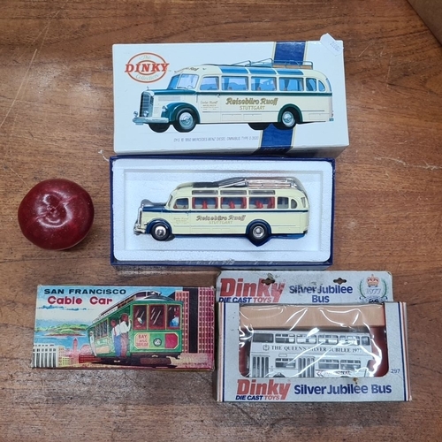 757 - Set of three boxed diecast models, including Dinky Toys: Reiseführer Ruoff Stuttgart Mercedes Bus, S... 