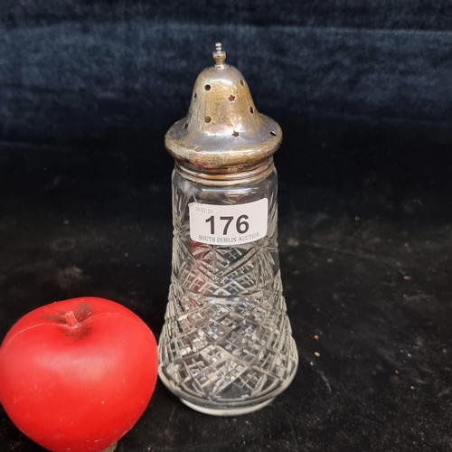 176 - An early 20th century large Henry Perkins & Sons with a sterling silver topped sugar shaker with hal... 