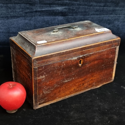 242 - A wooden Victorian tea caddy.