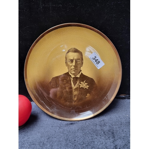 348 - A Ridgeways England 1904 Commemorative plate featuring the Rt Hon. M.P. Joseph Chamberlain.