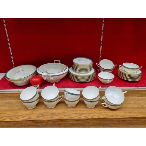 349 - A fantastic 41 piece Minton classic fine bone china porcelain set including 8 teacups, 8 saucers, 7 ... 