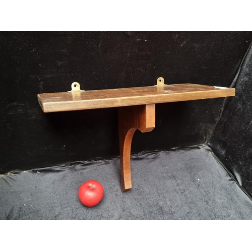 354 - A handsome vintage wooden bracket shelf.