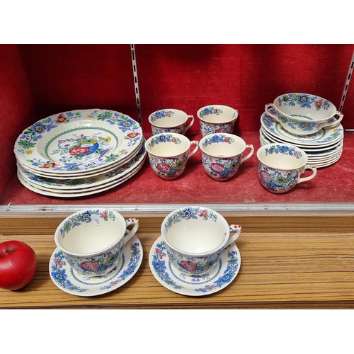 363 - 24 pieces of Masons Ironstone china in the Strathmore pattern.