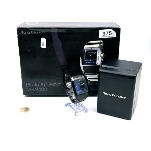 A Sony Ericsson Bluetooth Watch MBW-100 in original packaging and