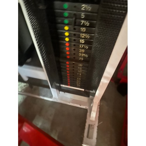 1190 - Super Star Lot : A Commercial GYM Contents in storage : To include 
Hexagon Steel covered dumbells f... 