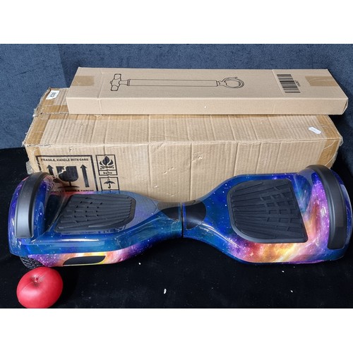 Star Lot : A brand new colourful hoverboard with charger, cover and a balance training aid. These are heavy piece of kit.