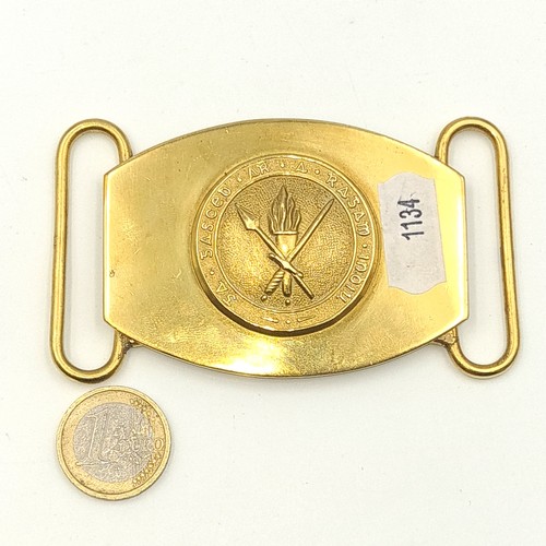 713 - A 1940s original Irish Army Solid Brass Belt buckle.