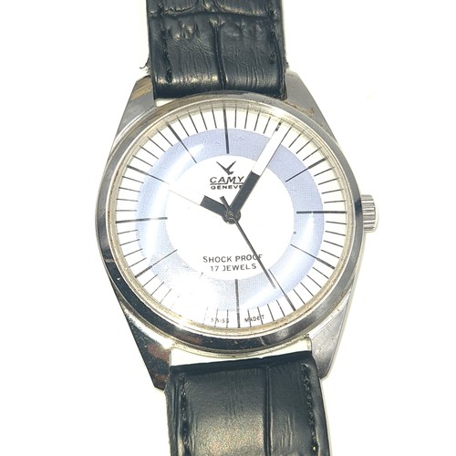 714 - A very nice example of a vintage gentleman's Swiss made 'CAMY' wrist watch. Waterproof antimagnetic ... 