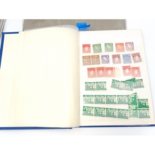 1186 - A fascinating stamp album with approx. 200 Irish mint stamps, many UM and with original selvedge.