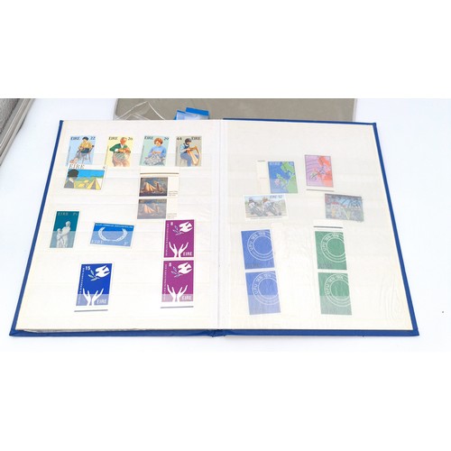 1186 - A fascinating stamp album with approx. 200 Irish mint stamps, many UM and with original selvedge.