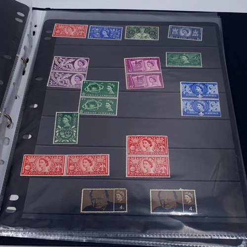 1187 - An English mint stamp album with approx. 150 fine mint stamps. Mainly UM, some early but mainly Geor... 