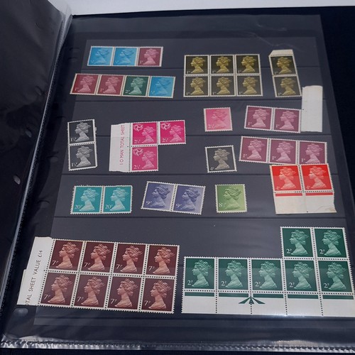 1187 - An English mint stamp album with approx. 150 fine mint stamps. Mainly UM, some early but mainly Geor... 