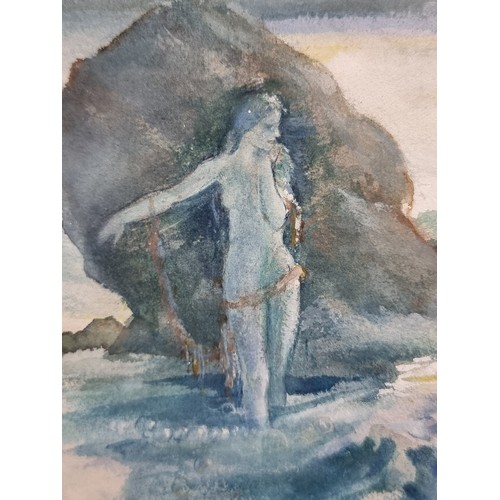 95 - Star Lot: Naomi Heather (Irish b.1911-d.1989). A stunning original Naomi Heather watercolour on pape... 