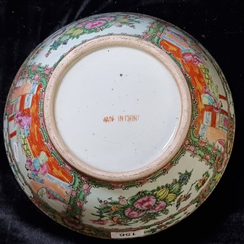 156 - Star lot : A beautiful early 20th century large hand painted famille rose porcelain Chinese bowl on ... 