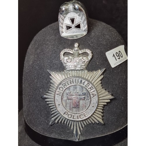 190 - A genuine British Northumbria Police custodian helmet.