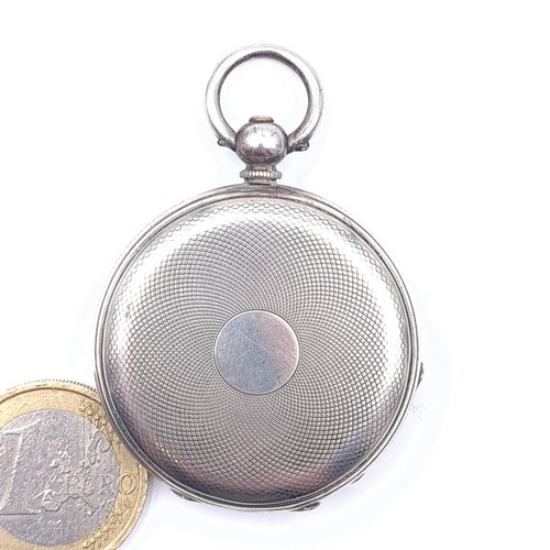 16 - A very pretty antique Sterling Silver with 18ct gold detail fob watch with foliate designed face set... 