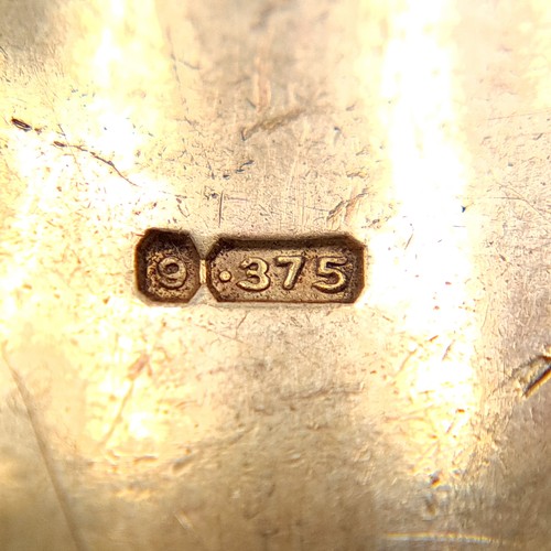 549 - A vintage nine carat gold 375 initialed signet ring. Size R. Weight 3 grams. (ring resized).