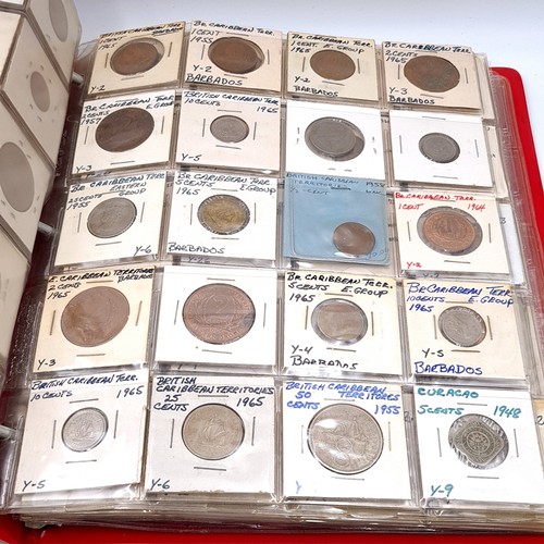 1182 - A superb world coin album including coinage from countries, Cuba, Bahamas, The British Virgin Isles,... 