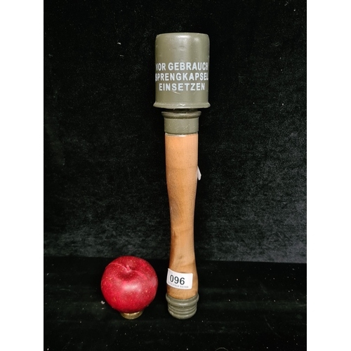 96 - A interesting WWII German Stielhandgranate Stick grenade replica, also known as the potato masher.