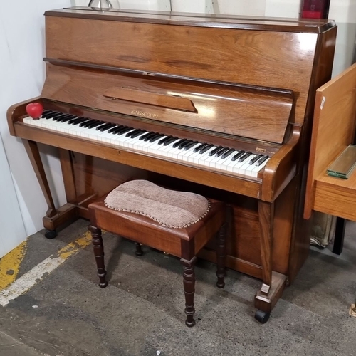 802 - Star Lot: An elegant Kingscourt piano with stool, manufactured by Pigott and Company, Dublin. Made i... 