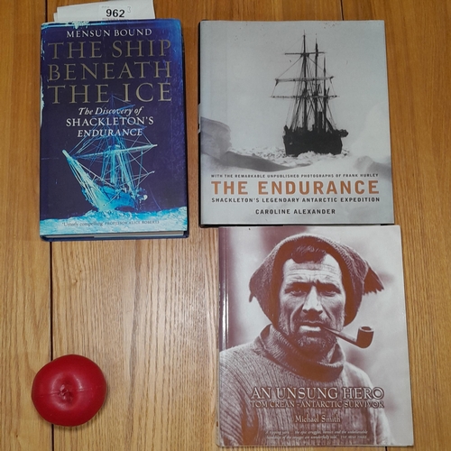 962 - Three books all in the subject of exploration including 'The Ship Beneath The Ice' , 'The Unsung Her... 