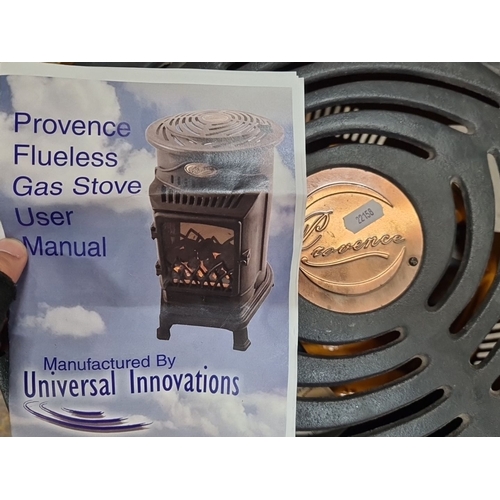 775 - Star lot : Provence Flueless Gas Stove by Universal Innovations. Features include a manual and the b... 