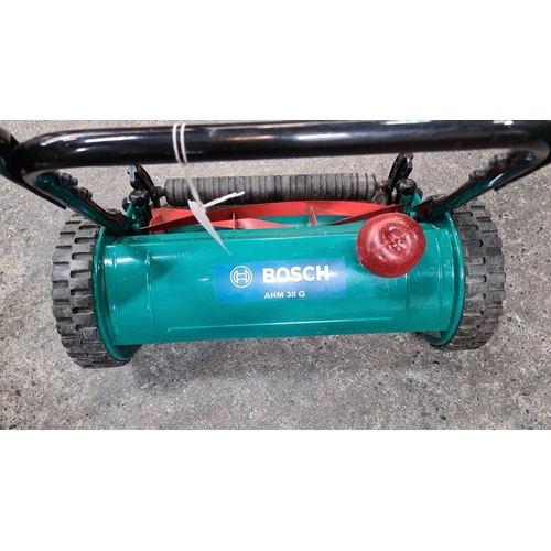 786 - Bosch AHM 38 G Hand Push Cylinder Lawn Mower with adjustable height mechanism. Durable steel blades.