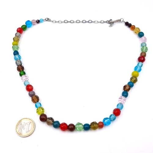 1019 - A very colourful beaded necklace.
Total Length of Necklace: 56 cm