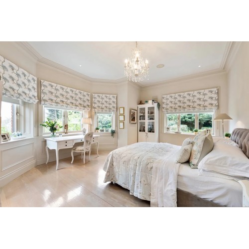 939 - A tall six shelved glass fronted display cabinet, From the Bedroom of the fabulous house in Fox Rock... 