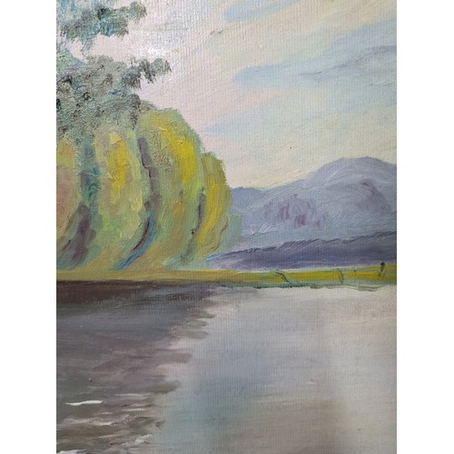 724 - Star Lot: An original 'Sr. M Philomena McDonagh' sweet oil on board painting titled 'The Isle of Inn... 