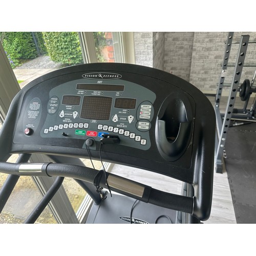 1055 - Super Star Lot : A very good Quality Vision Fitness digital full size treadmill. With 12 speeds and ... 