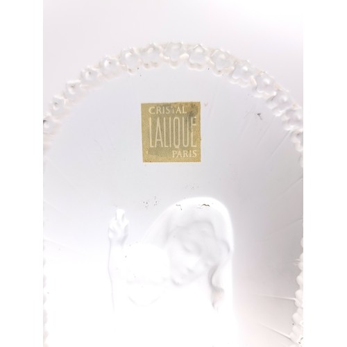 988 - Star Lot : A nice religious themed Lalique crystal. Features Virgin Mary and Child. with original La... 