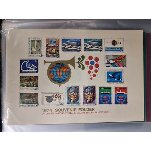 995 - A scarce collection of United Nations Presentation packs. Features Vienna, Geneva, U.S. Really fine ... 