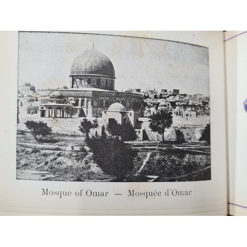 896 - A lovely wooden covered book titled 'Flowers from the Holy Land, In remembrance of the British Army ... 