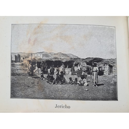 896 - A lovely wooden covered book titled 'Flowers from the Holy Land, In remembrance of the British Army ... 