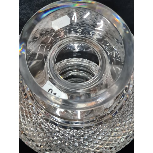 919 - Star lot : A very large Waterford crystal table lamp featuring a diamond-cut pattern. Includes Water... 