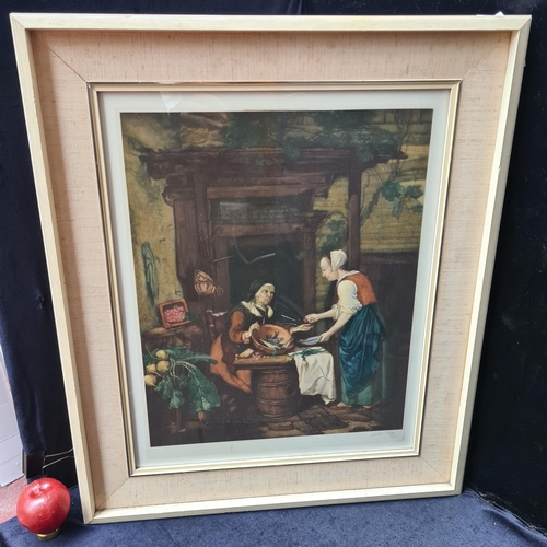 118 - A gorgeous large mezzotint engraving by Arthur Hogg of a painting originally by Gabriel Metsu titled... 