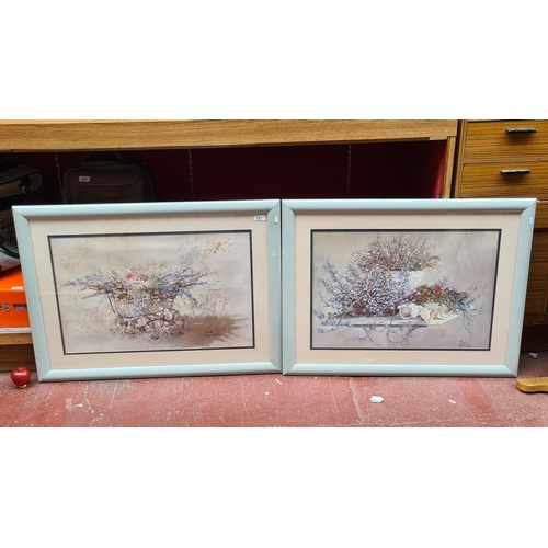 127 - A pair of very large high quality giclee prints of paintings by Dutch Artist 'Floor Koomen. Featurin... 