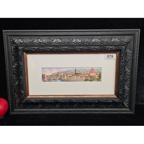 79 - A fabulous original watercolour on paper painting featuring the Italian city of Florence. Beautifull... 