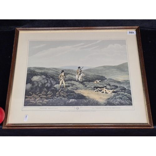 89 - A print of a chromolithograph titled 'Grouse Shooting'. First published 1807 by Edward Orme. Housed ... 