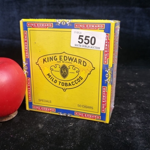 King Edward Mild Tobaccos box, containing 50 cigars by Swisher  International. Made in Jacksonville,