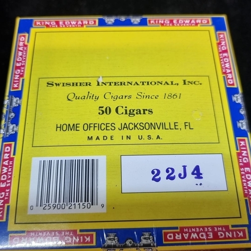 king edward mild tobacco box King Edward Mild Tobaccos box, containing 50 cigars by Swisher  International. Made in Jacksonville,